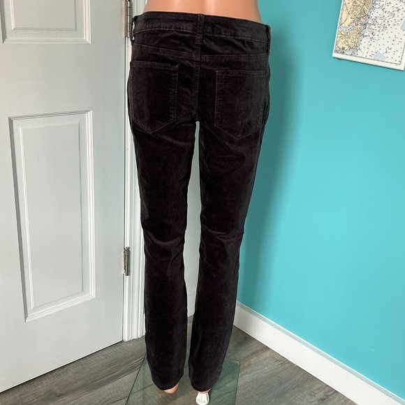 Sonoma dark charcoal velour skinny pants (size 6) - Picture 5 of 11